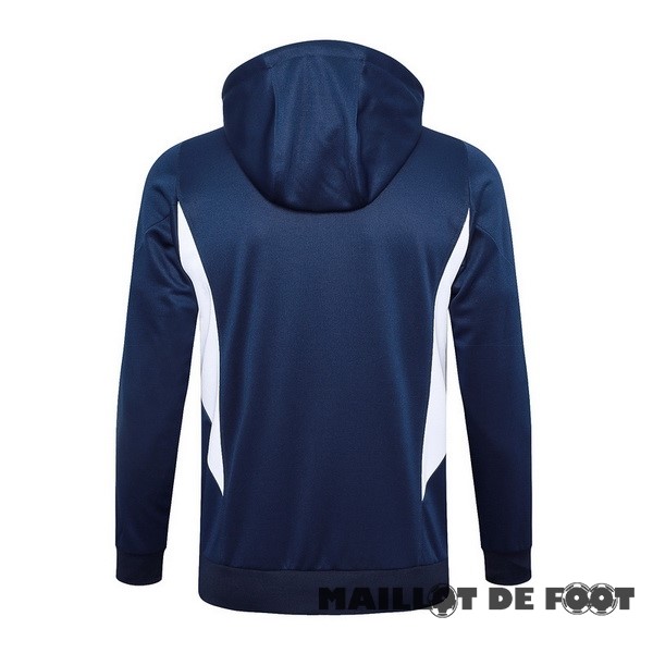 Foot Maillot Pas Cher Veste Con Capucha Italie 2023 Bleu Marine Blanc