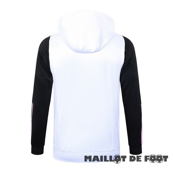 Foot Maillot Pas Cher Veste Con Capucha Juventus 2023 2024 Blanc Noir Rose