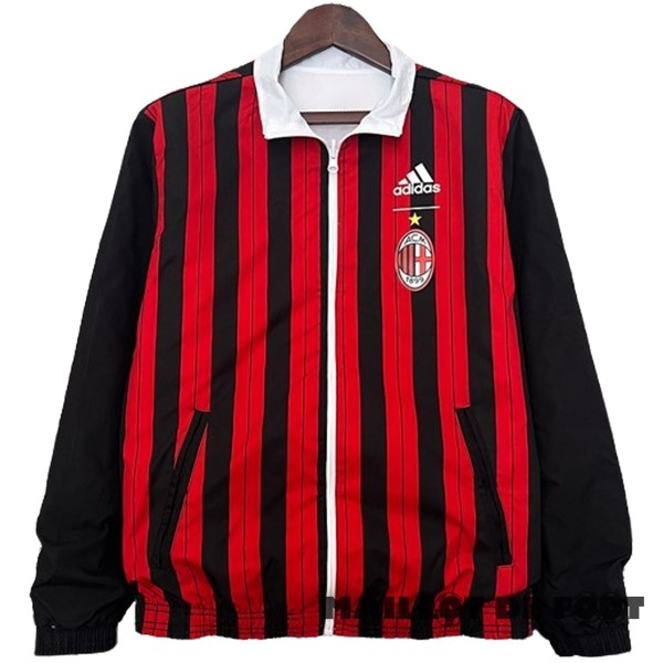 Foot Maillot Pas Cher Coupe Vent AC Milan 2024 2025 Blanc Rouge