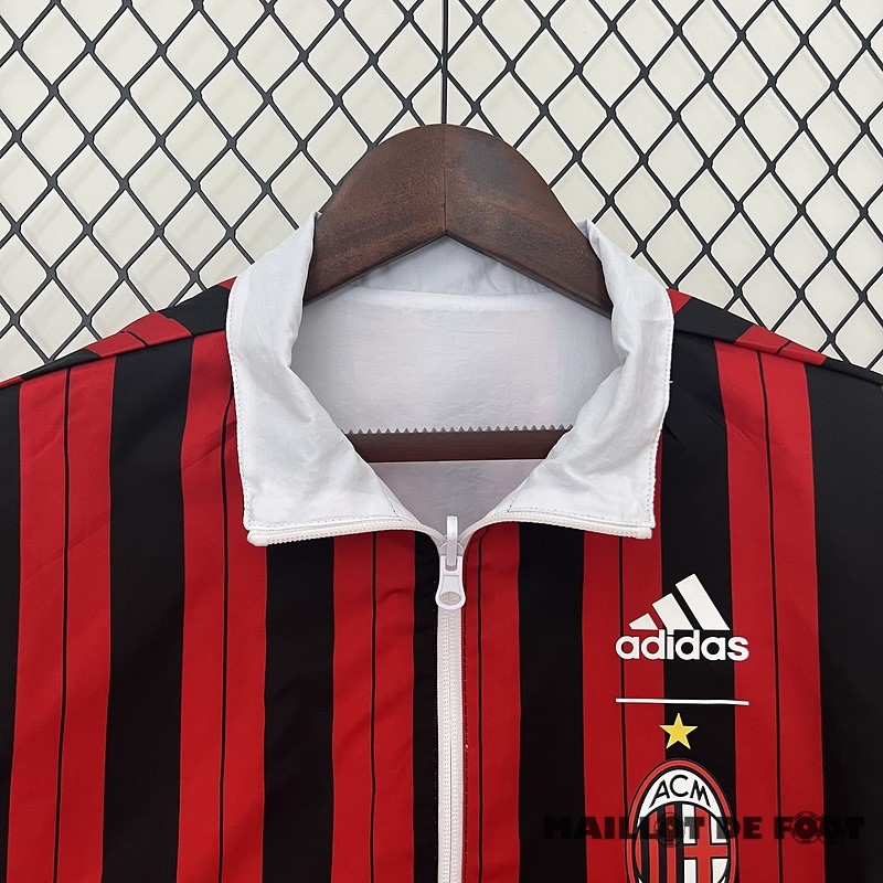 Foot Maillot Pas Cher Coupe Vent AC Milan 2024 2025 Blanc Rouge