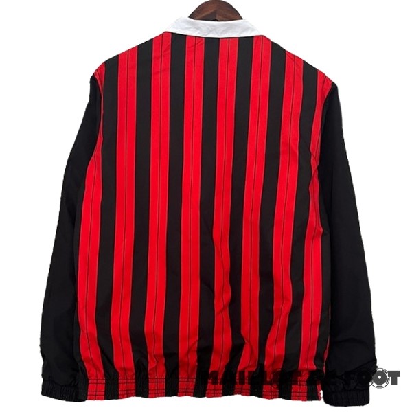 Foot Maillot Pas Cher Coupe Vent AC Milan 2024 2025 Blanc Rouge