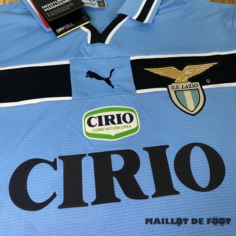 Foot Maillot Pas Cher Domicile Manches Longues Lazio Retro 1998 2000 Clair