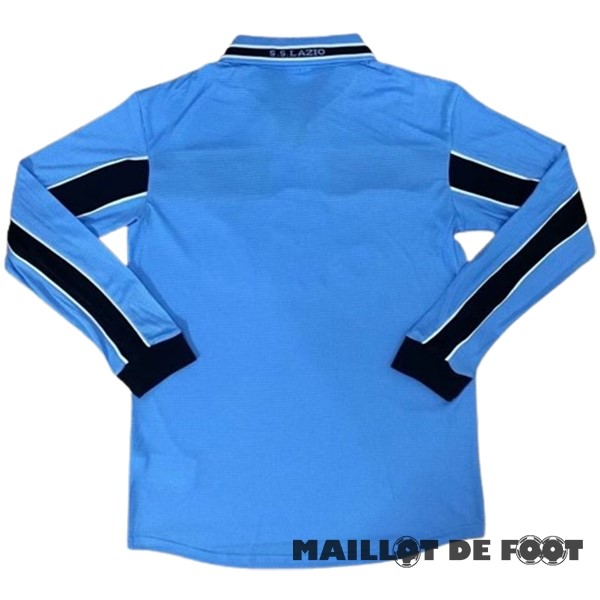 Foot Maillot Pas Cher Domicile Manches Longues Lazio Retro 1998 2000 Clair