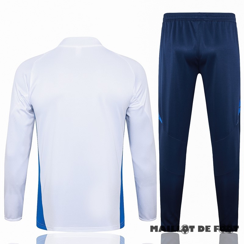 Foot Maillot Pas Cher Ensemble Complet Sudadera Entrainement Italie 2024 Blanc Bleu Marine