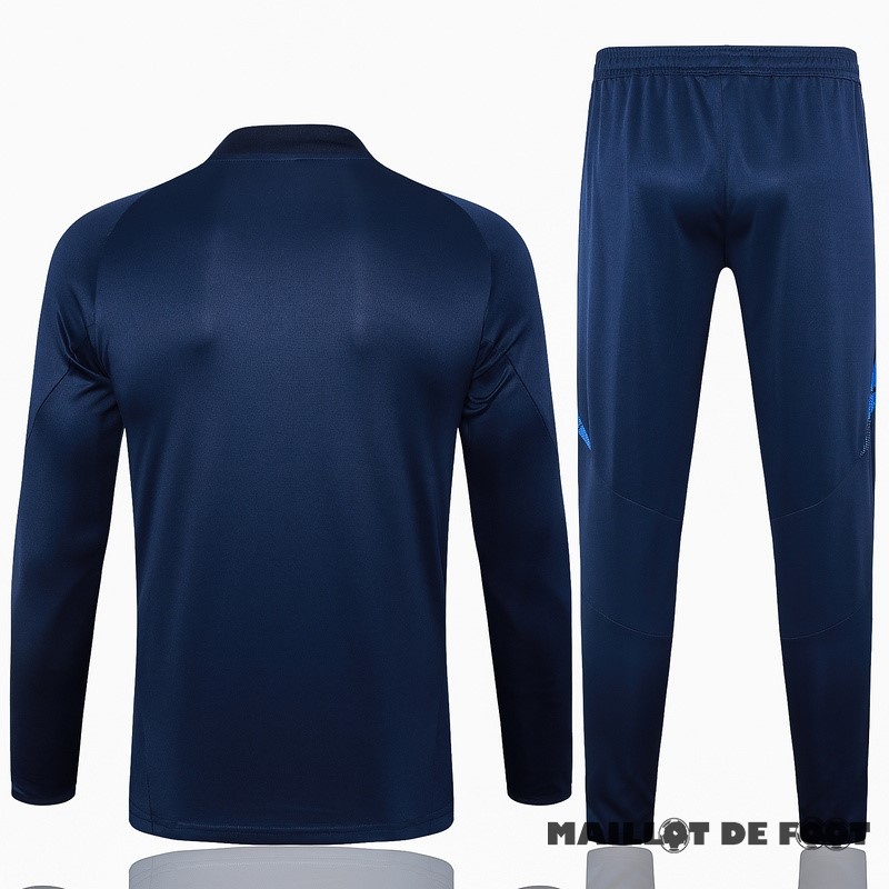 Foot Maillot Pas Cher Ensemble Complet Sudadera Entrainement Italie 2024 Bleu Marine