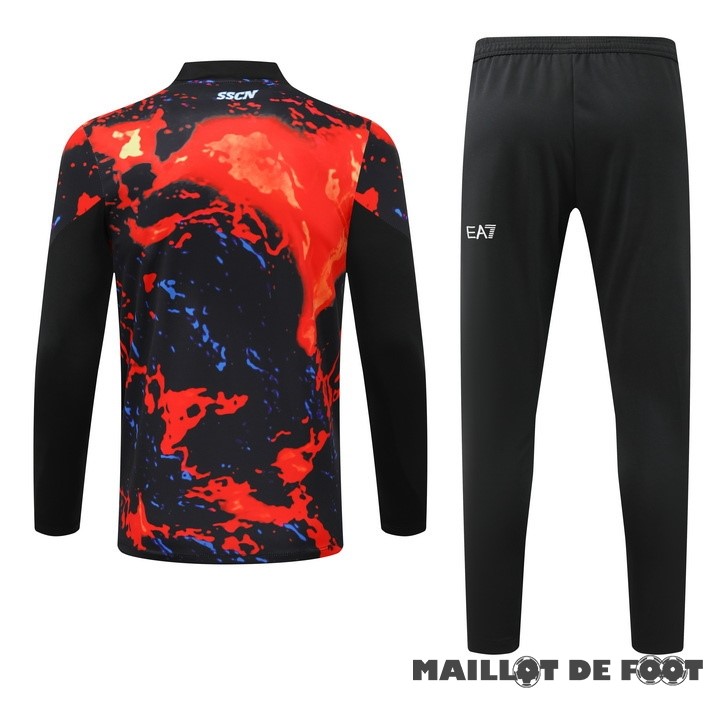 Foot Maillot Pas Cher Ensemble Complet Sudadera Entrainement Napoli 2024 2025 Orange Noir
