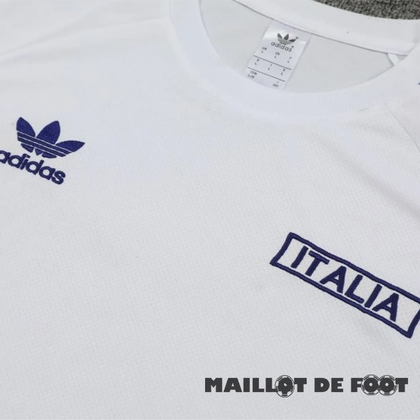 Foot Maillot Pas Cher Entrainement Ensemble Complet Italie 2024 Blanc Bleu