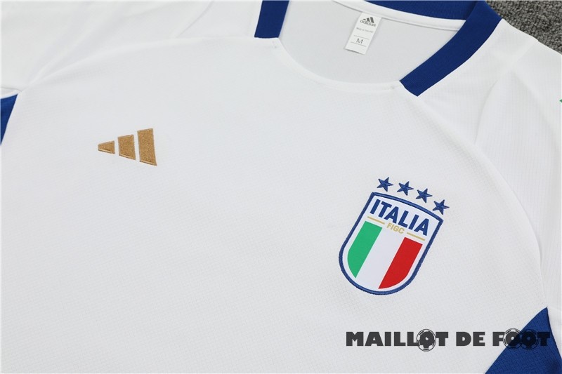 Foot Maillot Pas Cher Entrainement Ensemble Complet Italie 2024 Blanc Bleu
