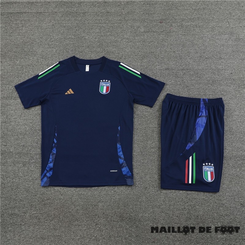 Foot Maillot Pas Cher Entrainement Ensemble Complet Italie 2024 Bleu