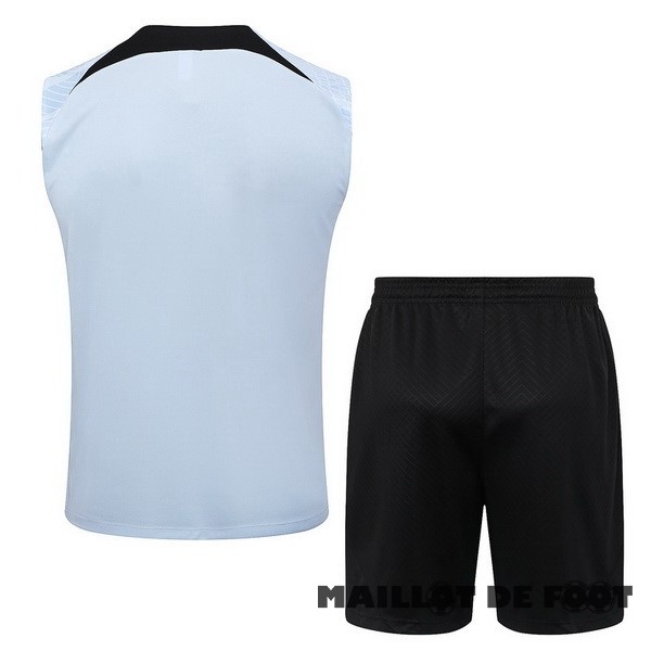 Foot Maillot Pas Cher Entrainement Sans Manches Ensemble Complet Inter Milán 2023 2024 Bleu II Noir