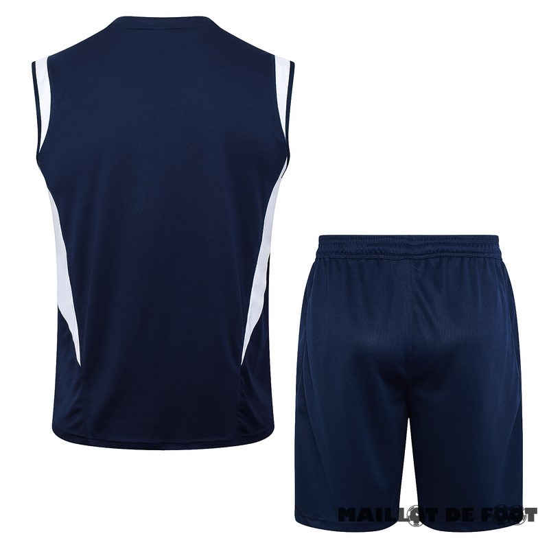 Foot Maillot Pas Cher Entrainement Sans Manches Ensemble Complet Italie 2024 Bleu Marine