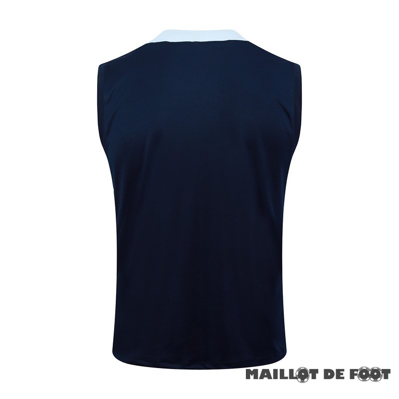 Foot Maillot Pas Cher Entrainement Sans Manches France 2024 Bleu Marine