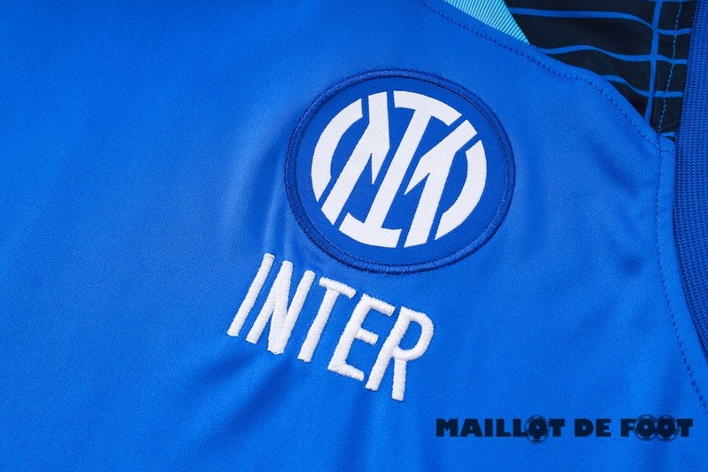 Foot Maillot Pas Cher Entrainement Sans Manches Inter Milán 2024 2025 Bleu