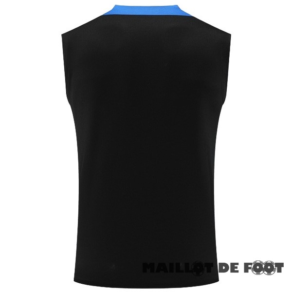 Foot Maillot Pas Cher Entrainement Sans Manches Inter Milán 2024 2025 Noir Bleu