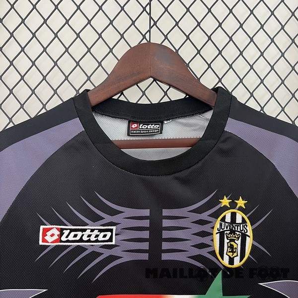 Foot Maillot Pas Cher Gardien Maillot Juventus Retro 2001 2002 Noir