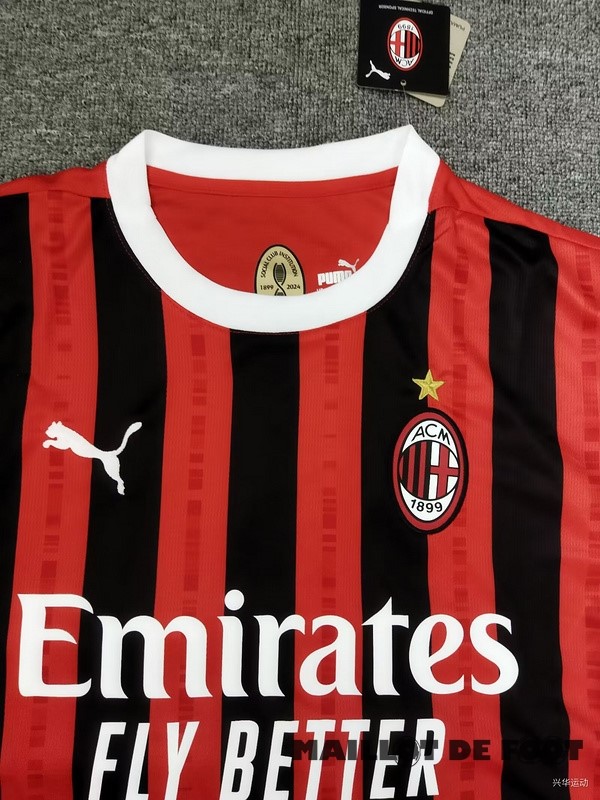 Foot Maillot Pas Cher Thailande Domicile Maillot AC Milan 2024 2025