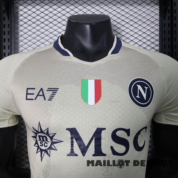 Foot Maillot Pas Cher Thailande Spécial Joueurs Maillot Napoli 2023 2024 Jaune