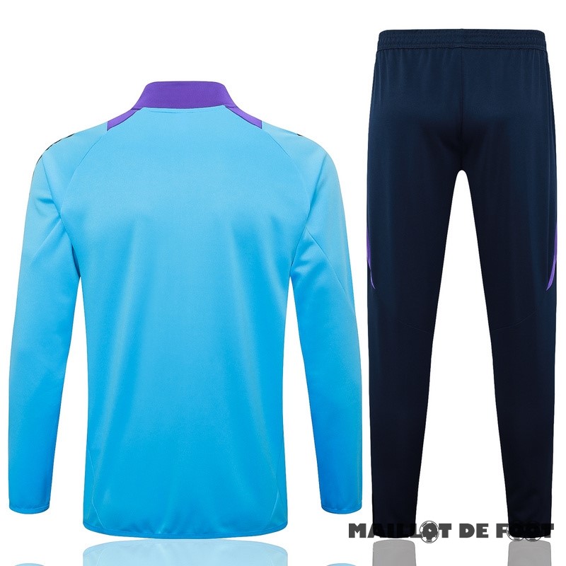 Foot Maillot Pas Cher Ensemble Complet Ropa Deportiva Con Cremallera Larga Argentine 2024 Bleu Purpura Noir