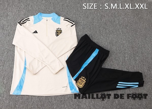 Foot Maillot Pas Cher Ensemble Complet Sudadera Entrainement Argentine 2024 Jaune Bleu