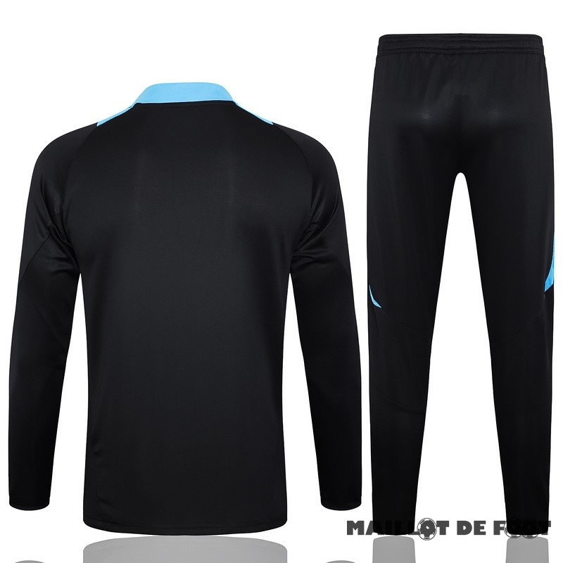 Foot Maillot Pas Cher Ensemble Complet Sudadera Entrainement Argentine 2024 Noir Bleu