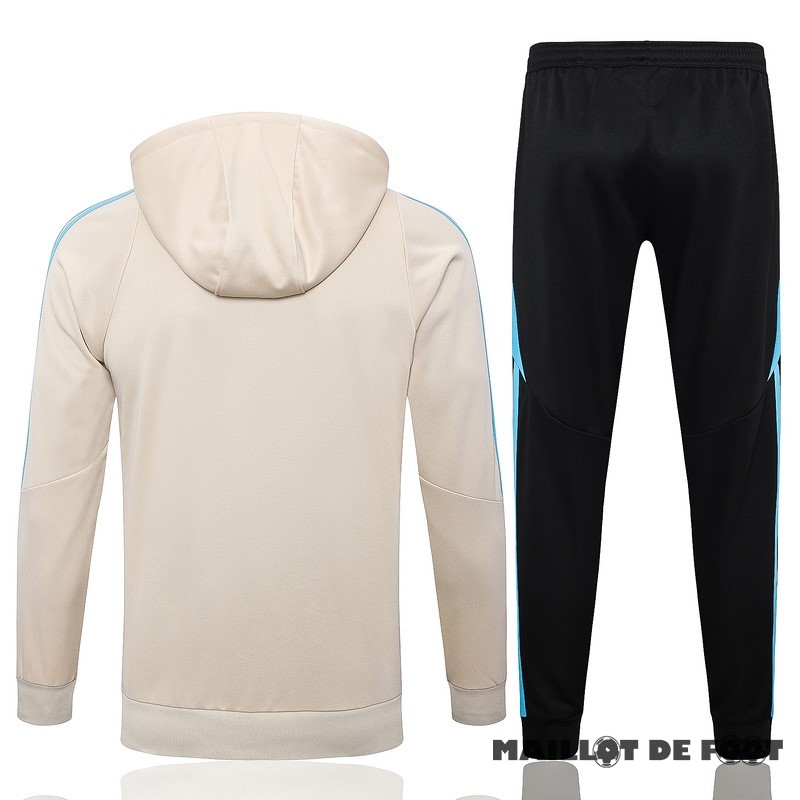 Foot Maillot Pas Cher Ensemble Complet Veste Con Capucha Argentine 2024 Jaune Noir