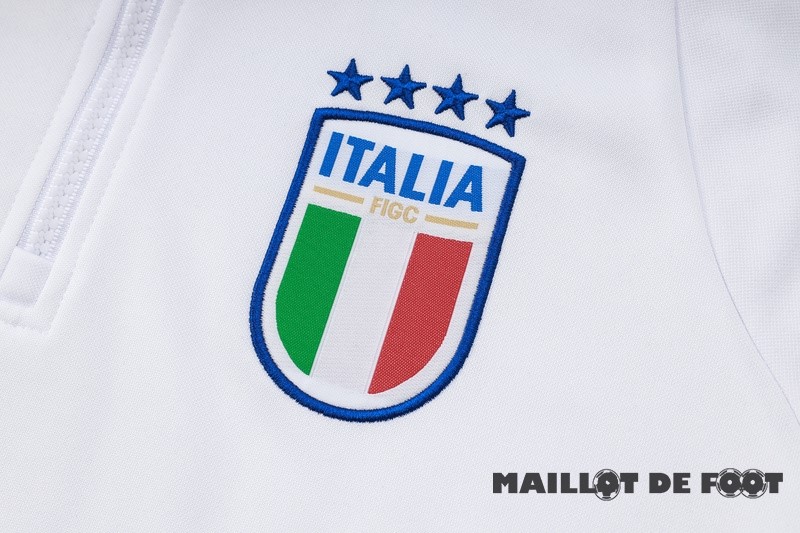 Foot Maillot Pas Cher Ensemble Complet Veste Con Capucha Italie 2024 Blanc