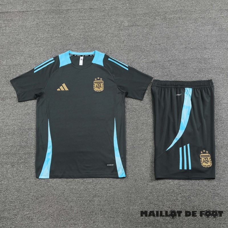 Foot Maillot Pas Cher Entrainement Ensemble Complet Argentine 2024 Gris Bleu