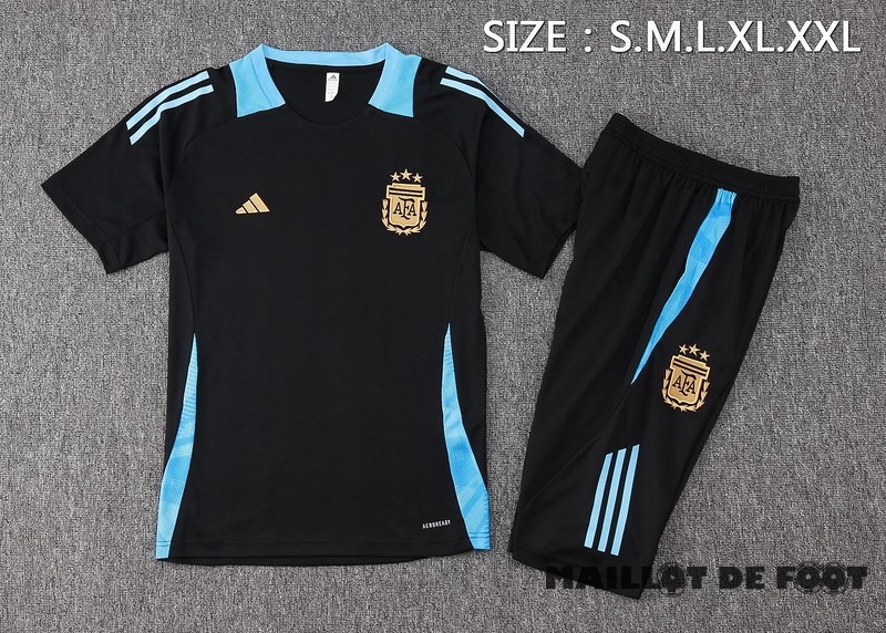 Foot Maillot Pas Cher Entrainement Ensemble Complet Argentine 2024 Noir II Bleu