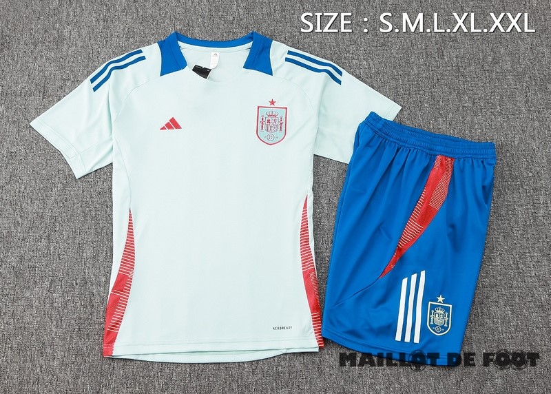 Foot Maillot Pas Cher Entrainement Ensemble Complet Espagne 2024 Bleu