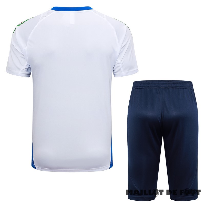 Foot Maillot Pas Cher Entrainement Ensemble Complet Italie 2024 Blanc Bleu Marine