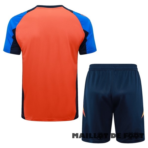 Foot Maillot Pas Cher Entrainement Ensemble Complet Juventus 2024 2025 Orange Bleu