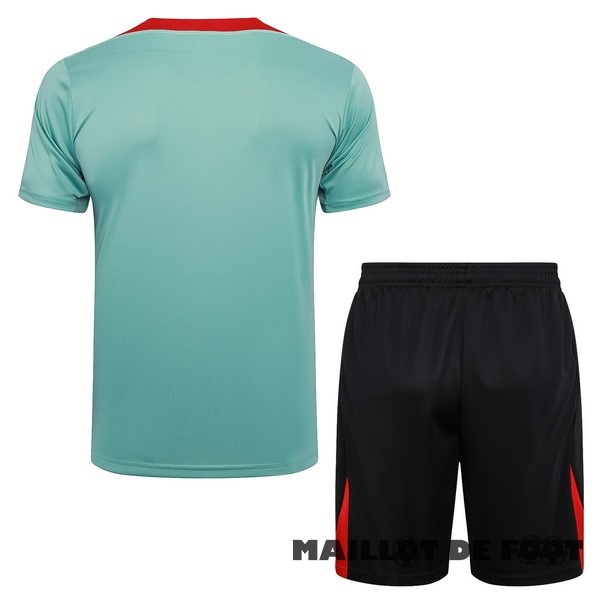 Foot Maillot Pas Cher Entrainement Ensemble Complet Liverpool 2024 2025 Vert Noir