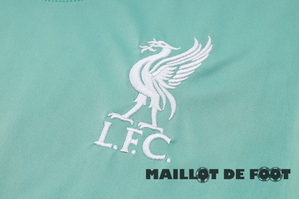 Foot Maillot Pas Cher Entrainement Liverpool 2024 2025 Vert Blanc