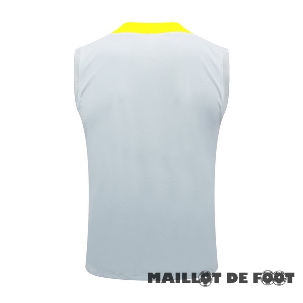 Foot Maillot Pas Cher Entrainement Sans ManchesLiverpool 2024 2025 Gris Jaune