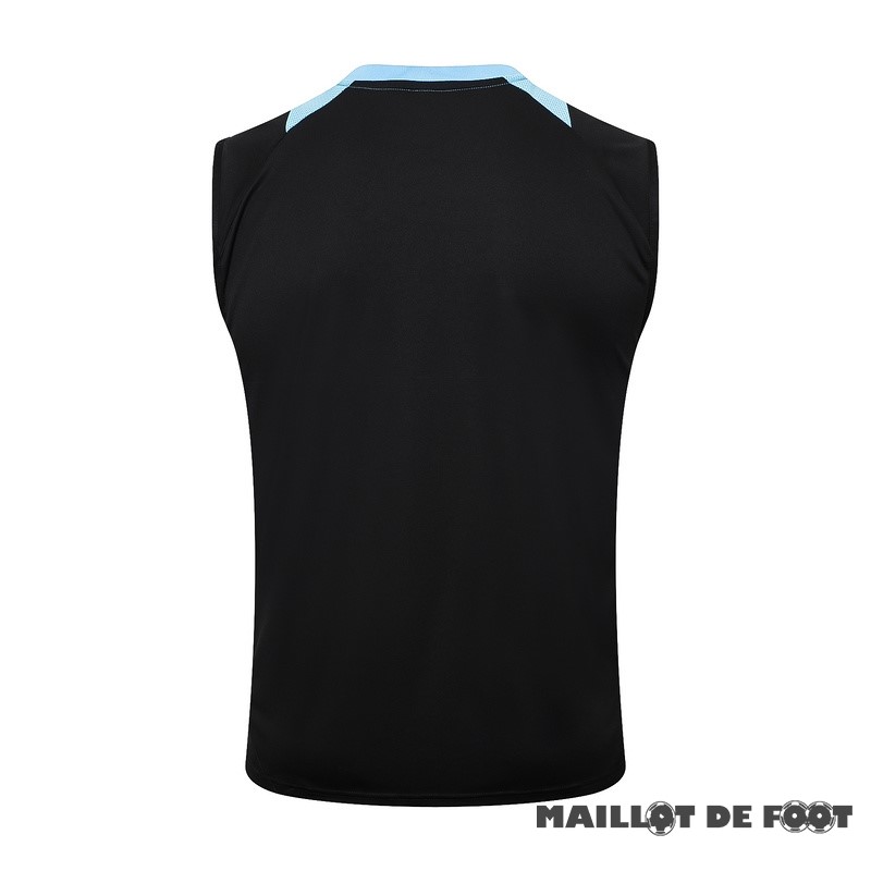 Foot Maillot Pas Cher Entrainement Sans Manches Argentine 2024 Noir Bleu