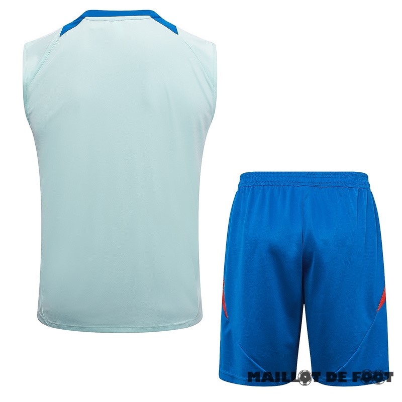 Foot Maillot Pas Cher Entrainement Sans Manches Ensemble Complet Argentine 2024 Bleu