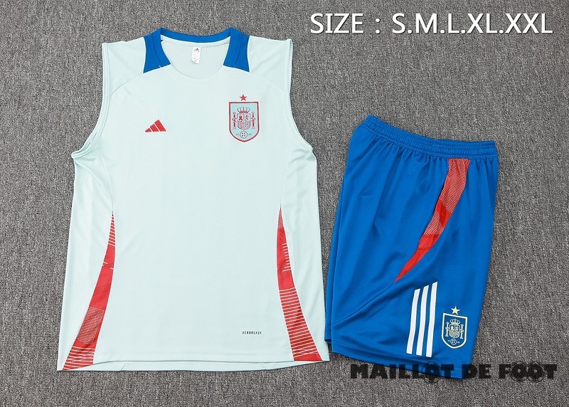 Foot Maillot Pas Cher Entrainement Sans Manches Ensemble Complet Argentine 2024 Bleu