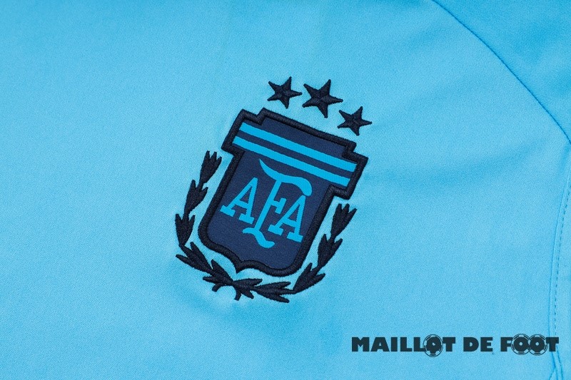 Foot Maillot Pas Cher Entrainement Sans Manches Ensemble Complet Argentine 2024 Bleu