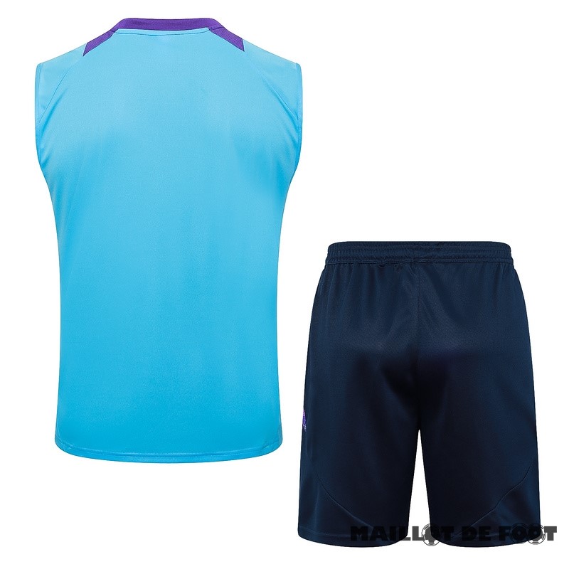 Foot Maillot Pas Cher Entrainement Sans Manches Ensemble Complet Argentine 2024 Bleu