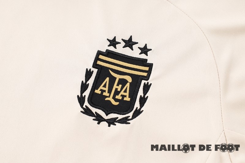 Foot Maillot Pas Cher Entrainement Sans Manches Ensemble Complet Argentine 2024 Jaune Bleu Noir