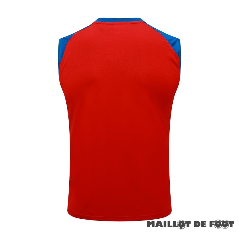 Foot Maillot Pas Cher Entrainement Sans Manches Espagne 2024 Rouge Bleu