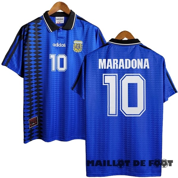 Foot Maillot Pas Cher Thailande NO.10 Maradona Exterieur Maillot Argentine Retro 1994