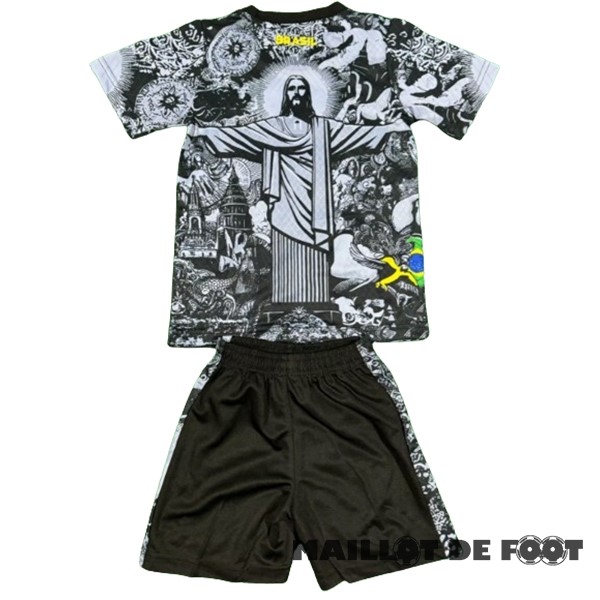 Foot Maillot Pas Cher Thailande Spécial Conjunto De Enfant Brésil 2024 Gris