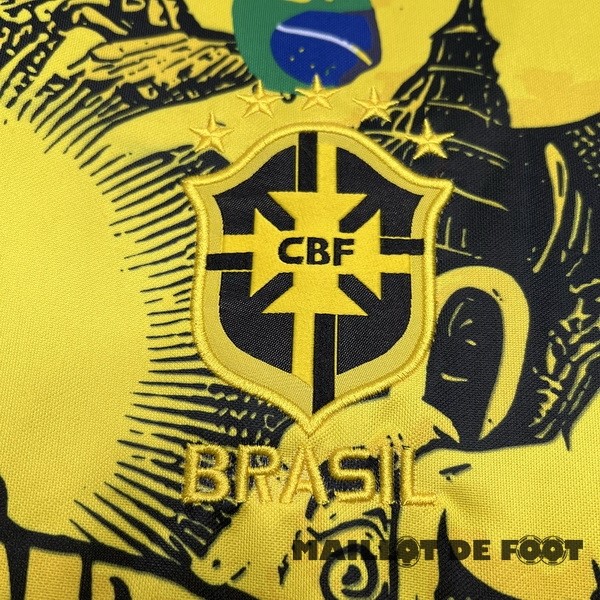 Foot Maillot Pas Cher Thailande Spécial Maillot Brésil 2024 Jaune